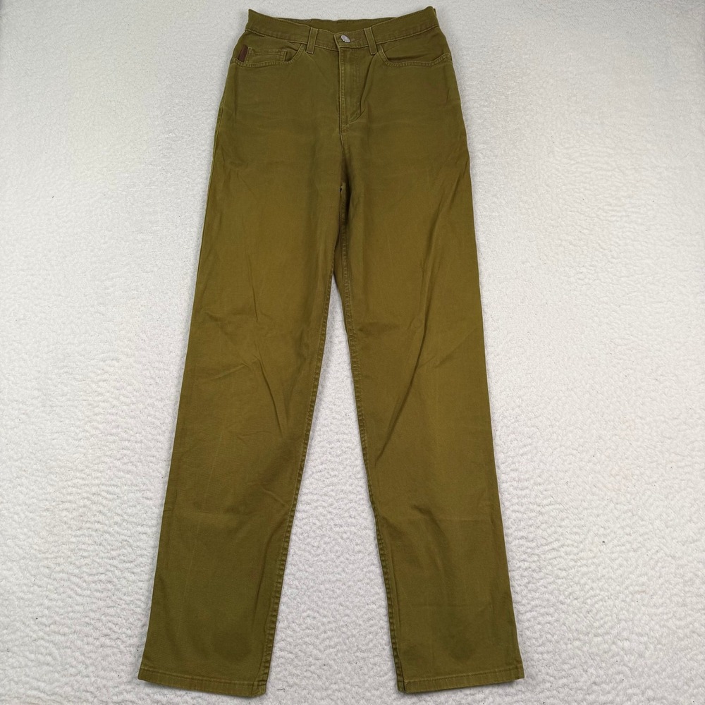 Bogner Pants Womens 25 Straight Leg Five Pocket Olive Green High Rise 25x31.5